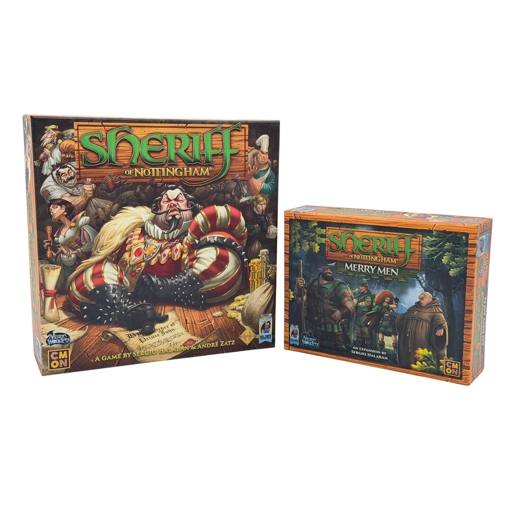 Arcane Wonders Sheriff Of Nottingham Board Game Merry Men Expansion Bundle Set